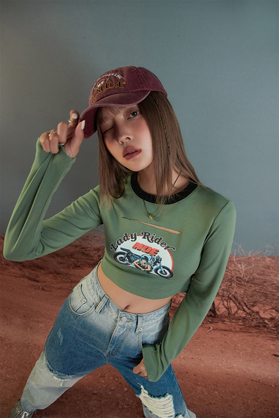 CHUU Lady Rider Crop Top