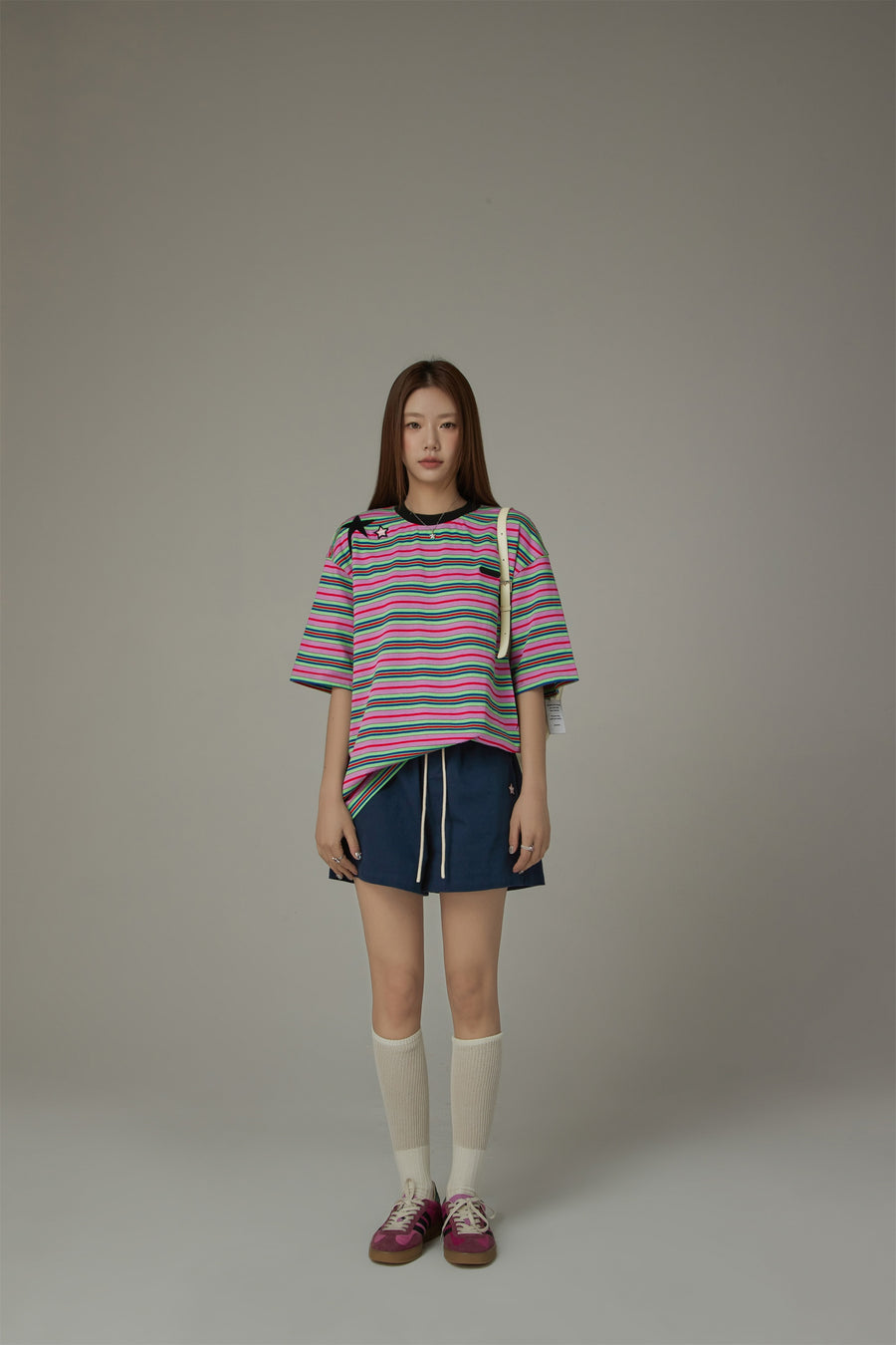 CHUU Star Striped Loose Fit T-Shirt