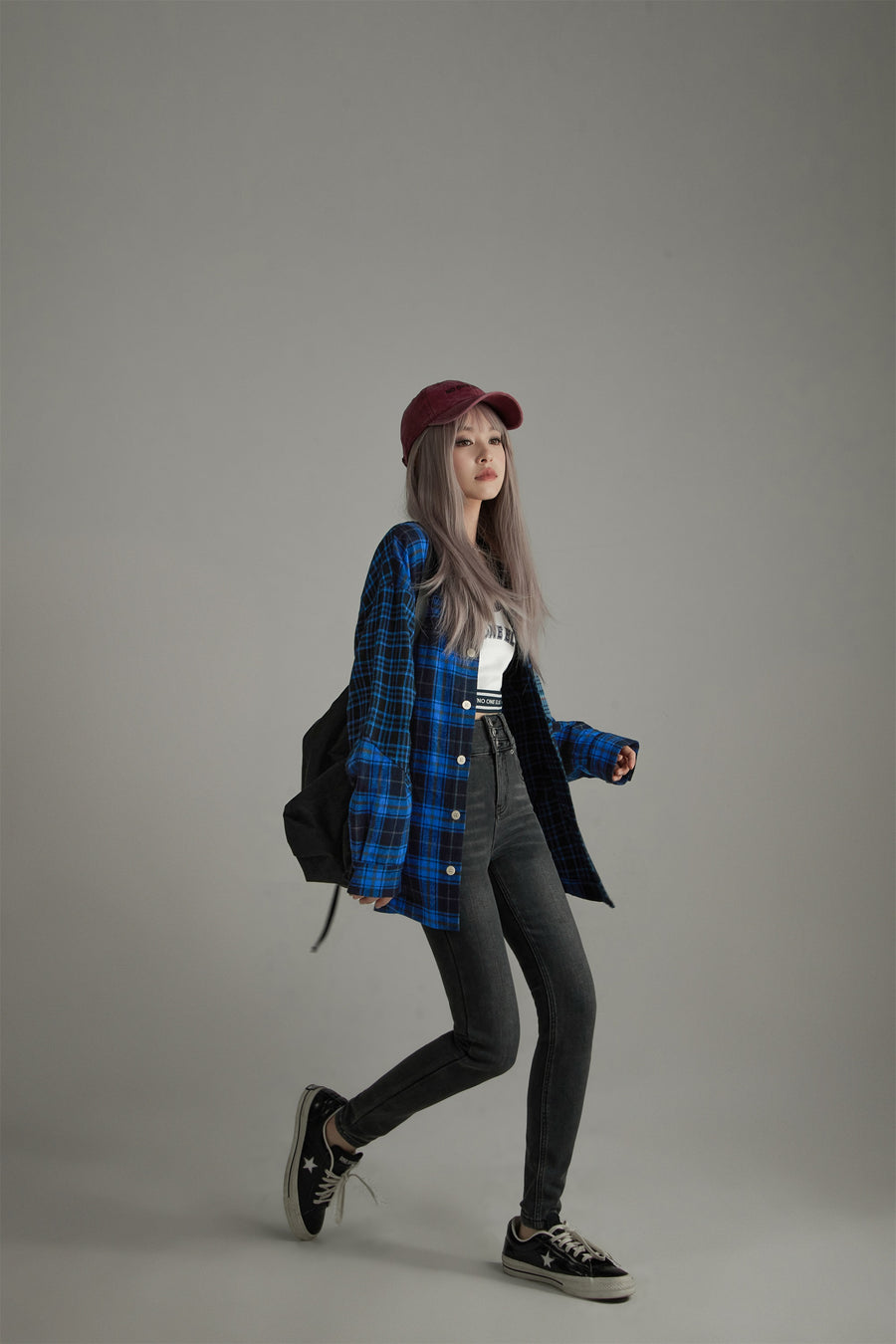 CHUU Vintage Check Loose Fit Shirt