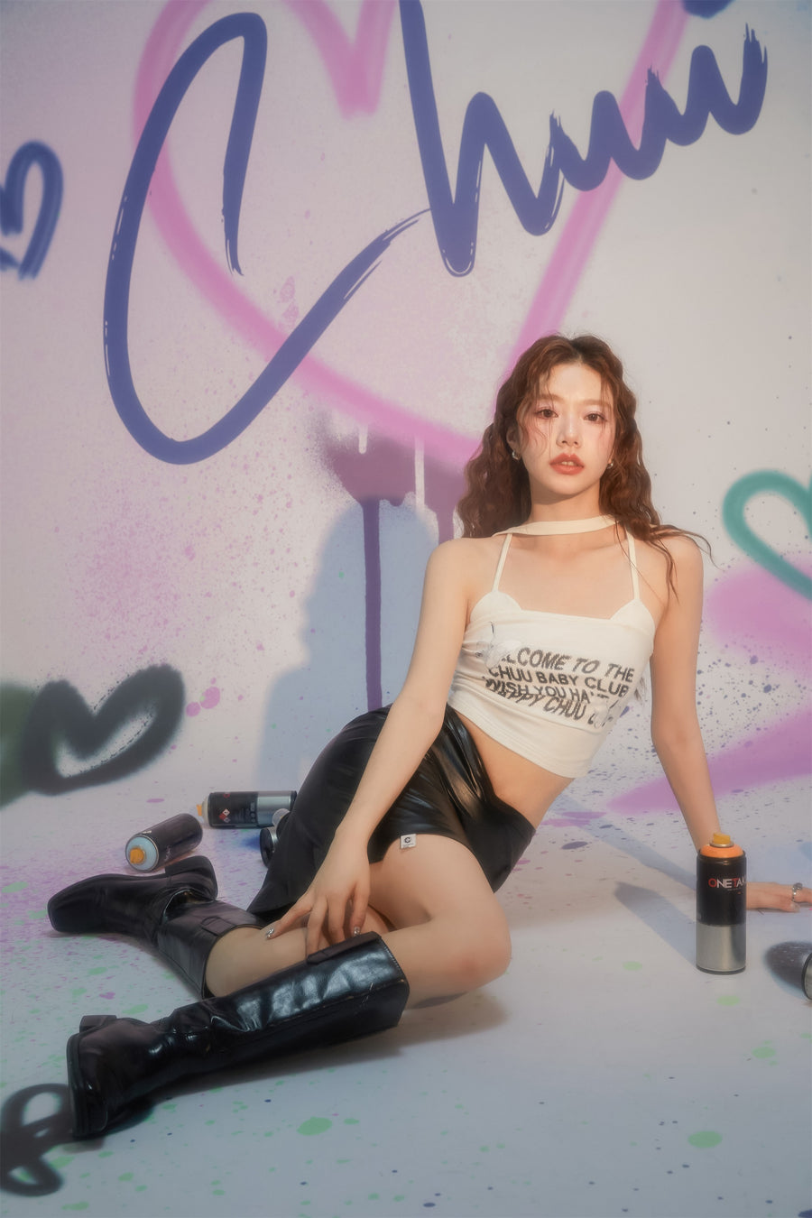 CHUU Butterfly Sleeveless Crop Top