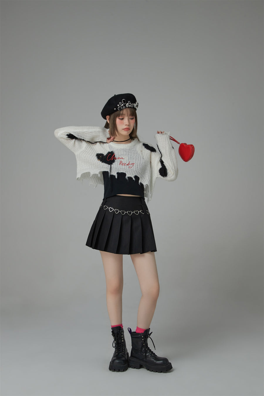 CHUU Heart Colored Sleeveless Shirt