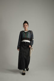 Star Split Long Skirt