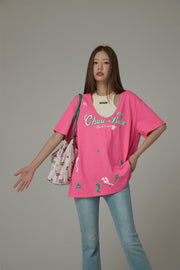 Chuu Babe U-Neck Loose-Fit T-Shirt