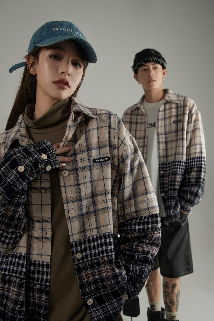 CHUU Flannel Check Oversized Shirt