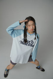 Nice To Meet Chuu Contrast Raglan T-Shirt