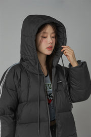 Duck Down Hooded Padded Coat