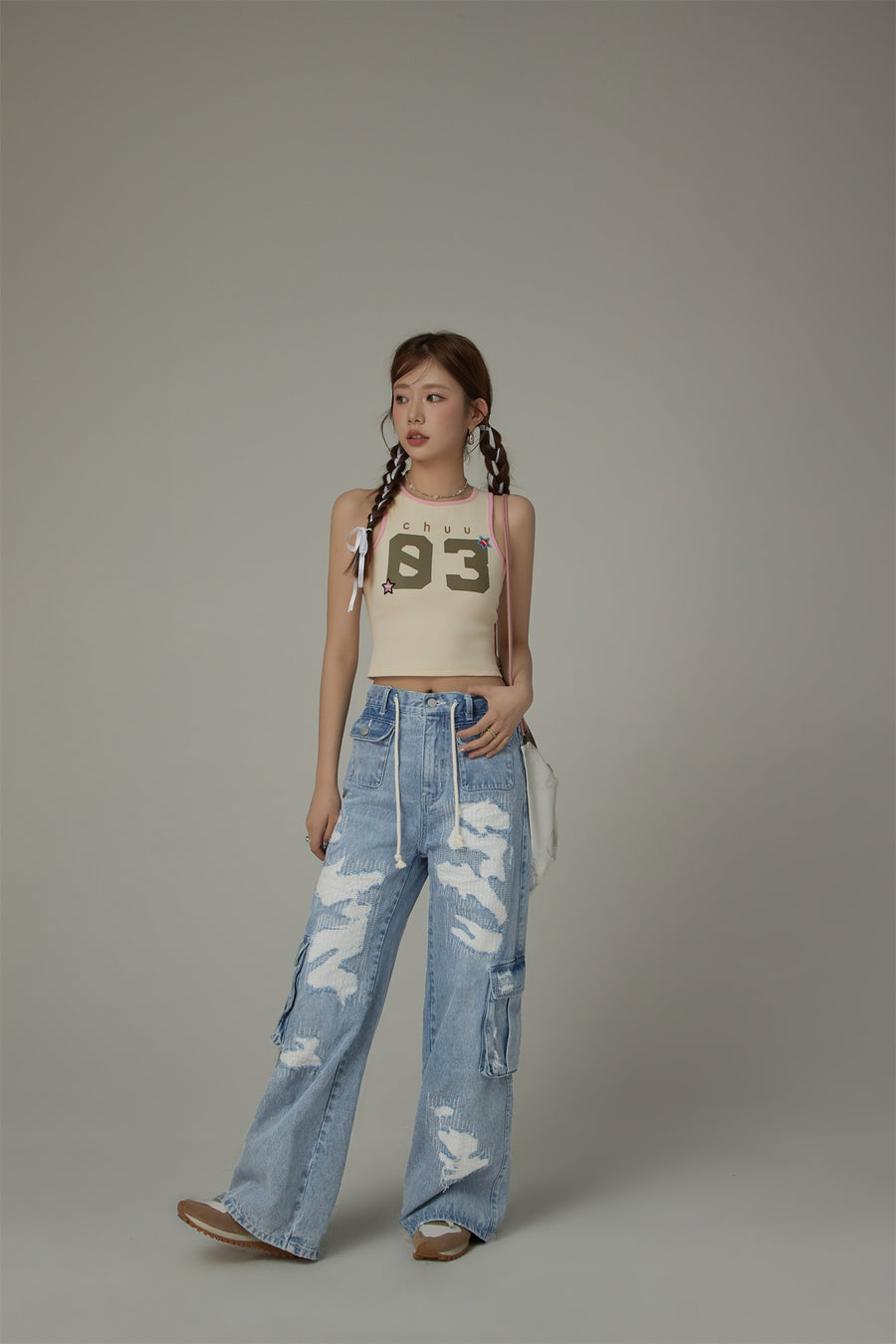 CHUU Star Number Slim Sleeveless Top