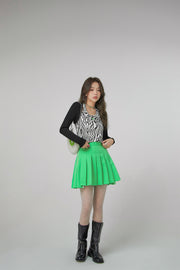 Bright Green Mini Tennis Skirt