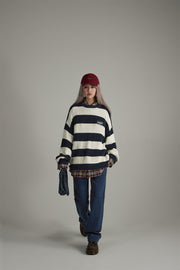 Stripe Loose Fit Knit Sweater