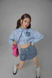 Heart Pocket Denim Skirt