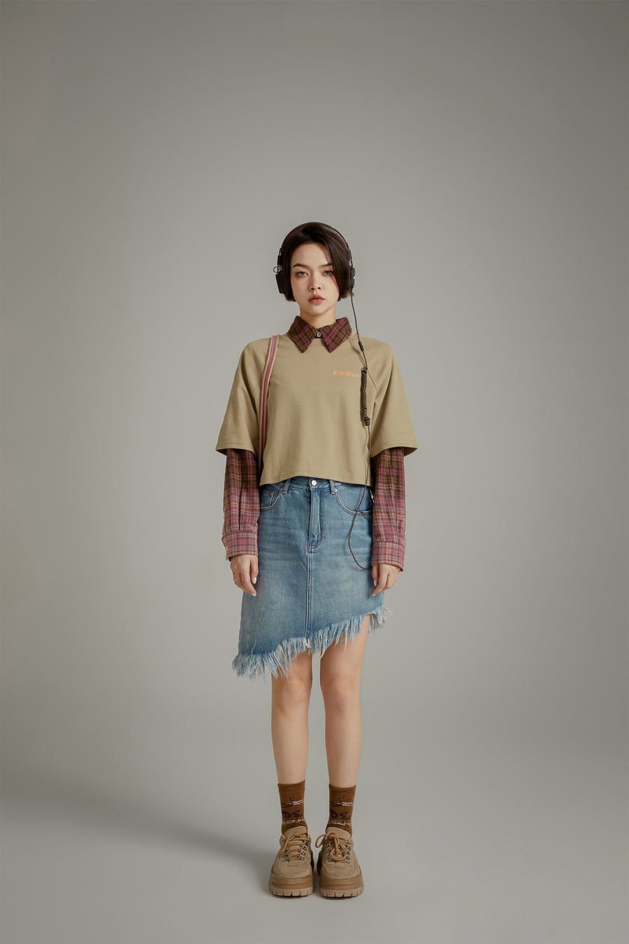 CHUU Raglan Cropped T-Shirt