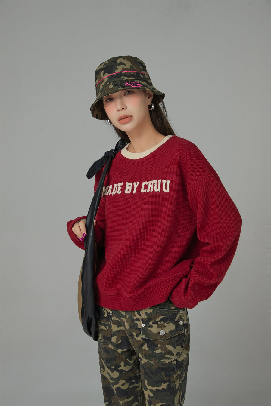 CHUU Canvas Textured Sweater