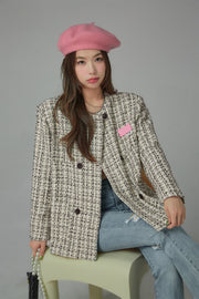 Princess Treatment Check Double Tweed Jacket