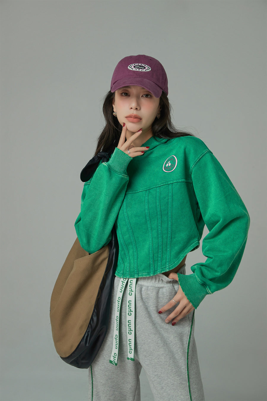 CHUU Chuu Secret Crop Hoodie