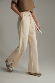 Side Slits Straight Jogger Pants