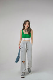 Slit Back Jogger Pants