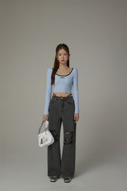 U-Neck Cropped T-Shirt