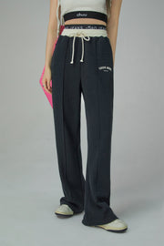 Wide-Leg Simple Jogger Pants