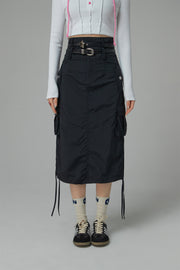 Cargo A-Line Long Skirt