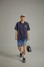 Star Circle Boxy Polo T-Shirt