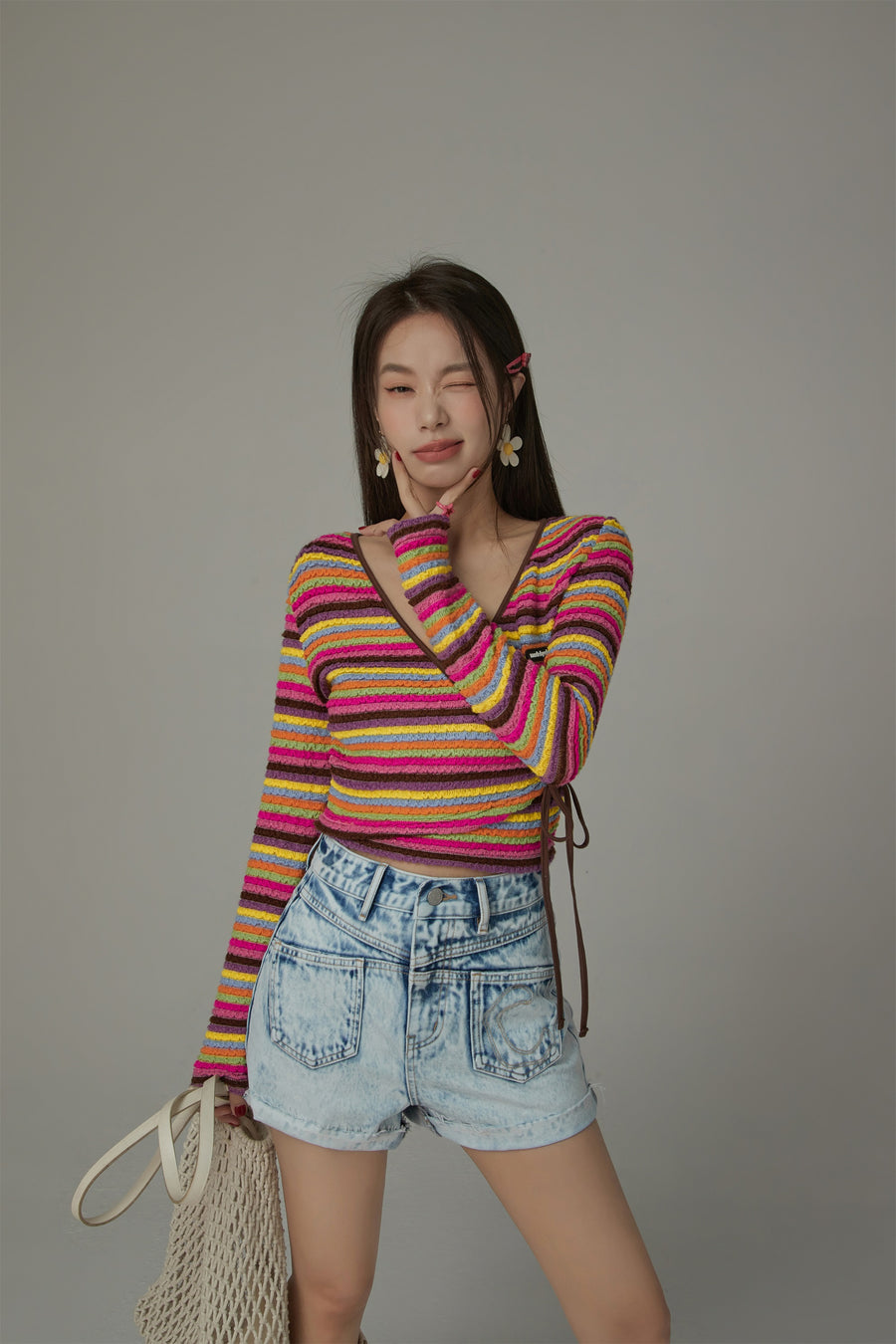 CHUU Front Pockets Denim Shorts