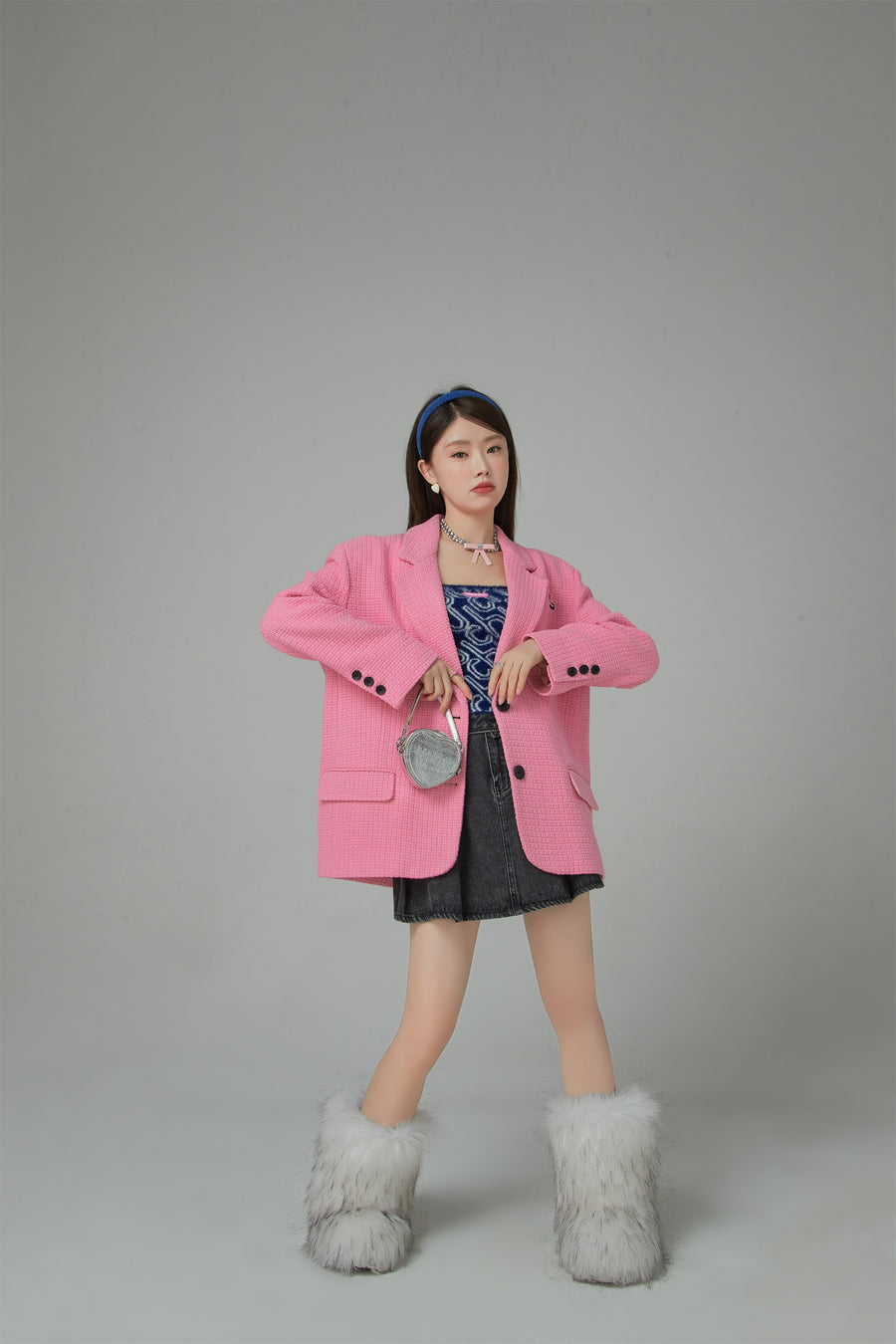 CHUU A Work Of Art Vintage Overfit Tweed Jacket