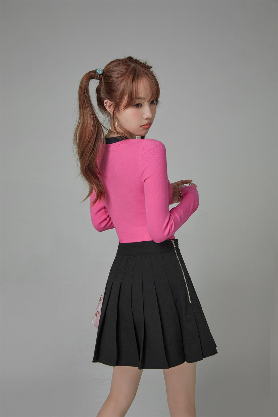 CHUU Hot Chilli Slimfit Long Sleeves Top