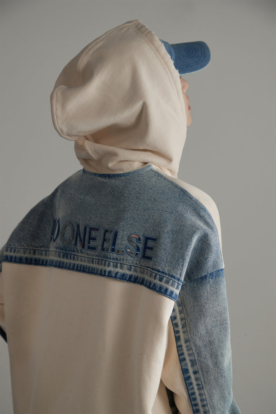 CHUU Denim Loose-Fit Hoodie