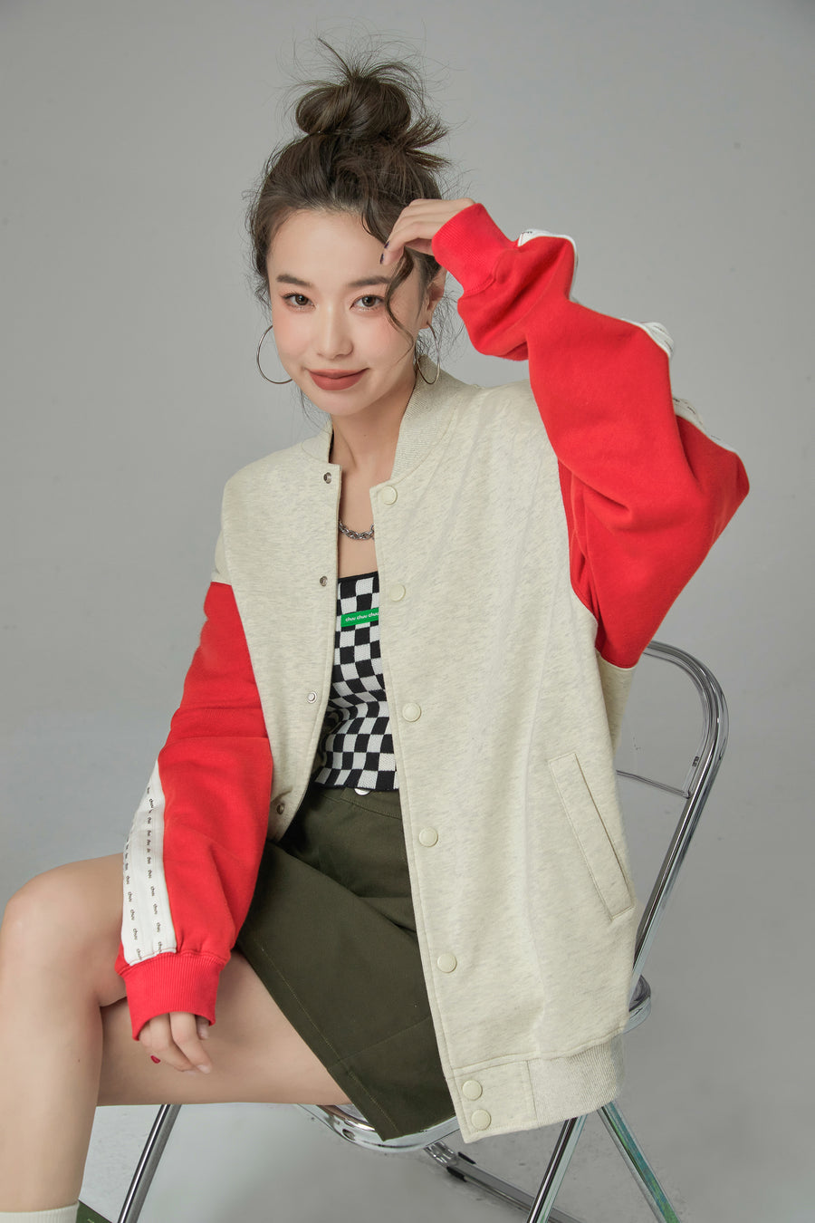 CHUU Confetti From The Sky Bomber Jacket