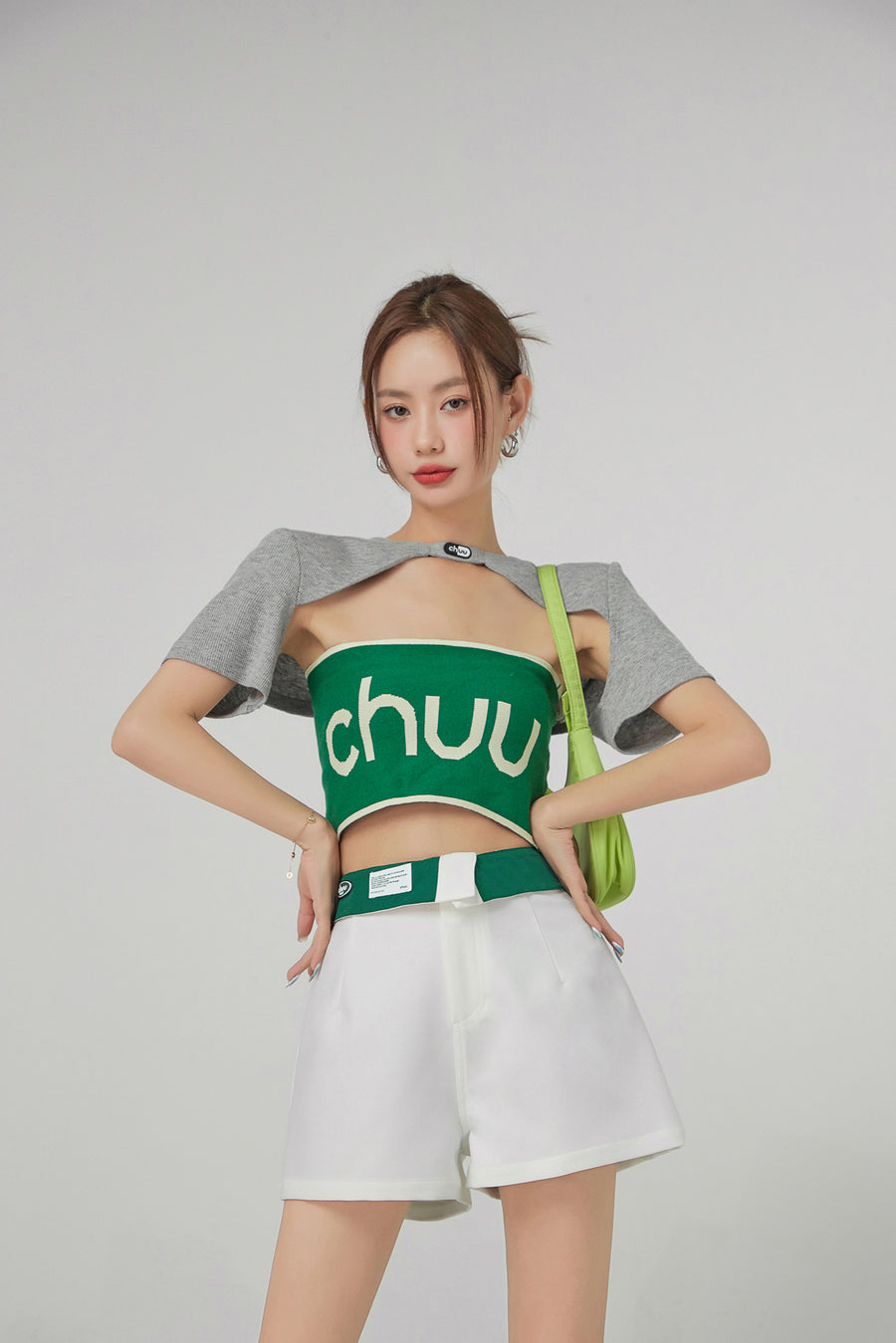 CHUU Color Banding Wide Shorts