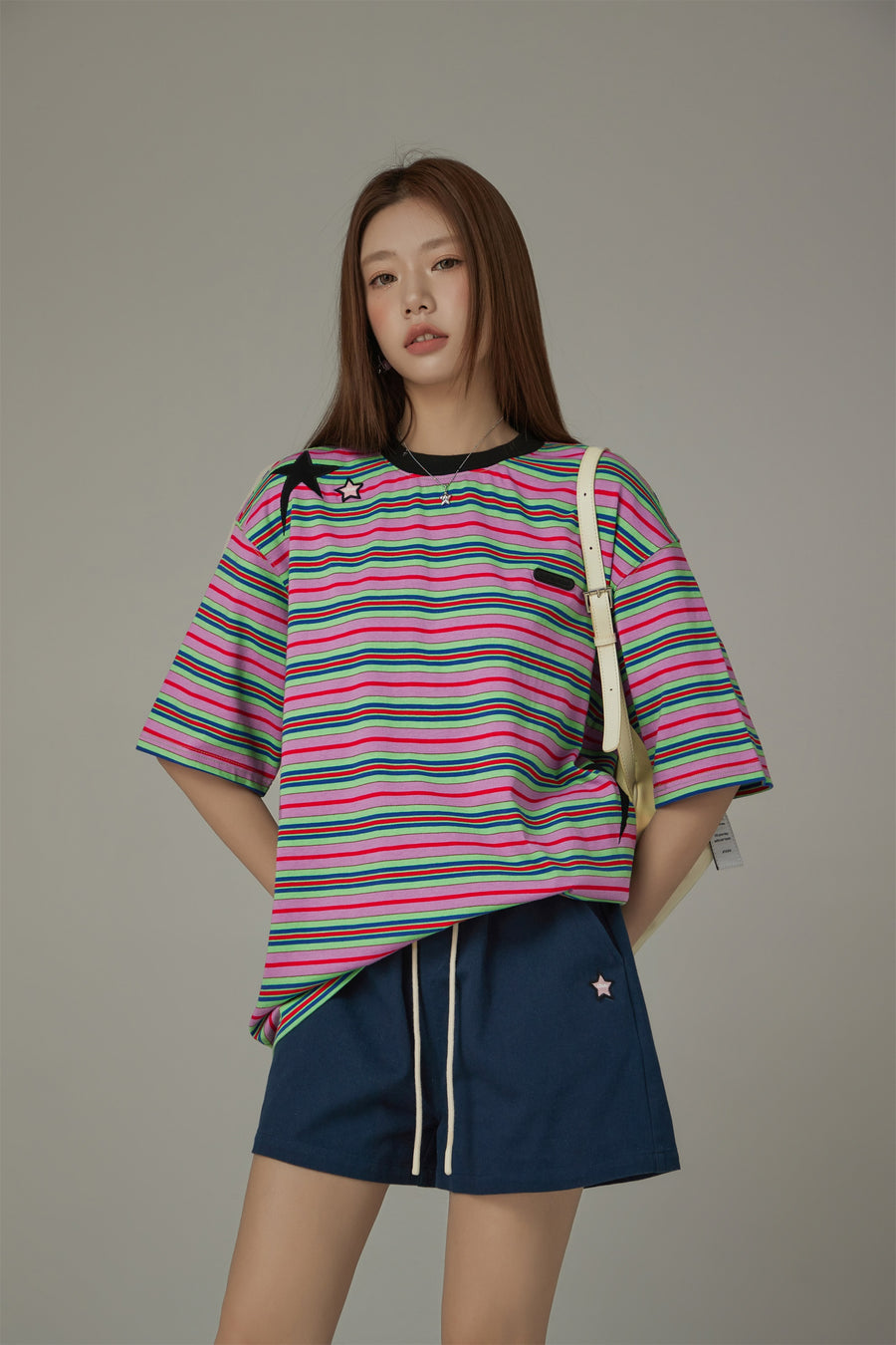 CHUU Star Striped Loose Fit T-Shirt