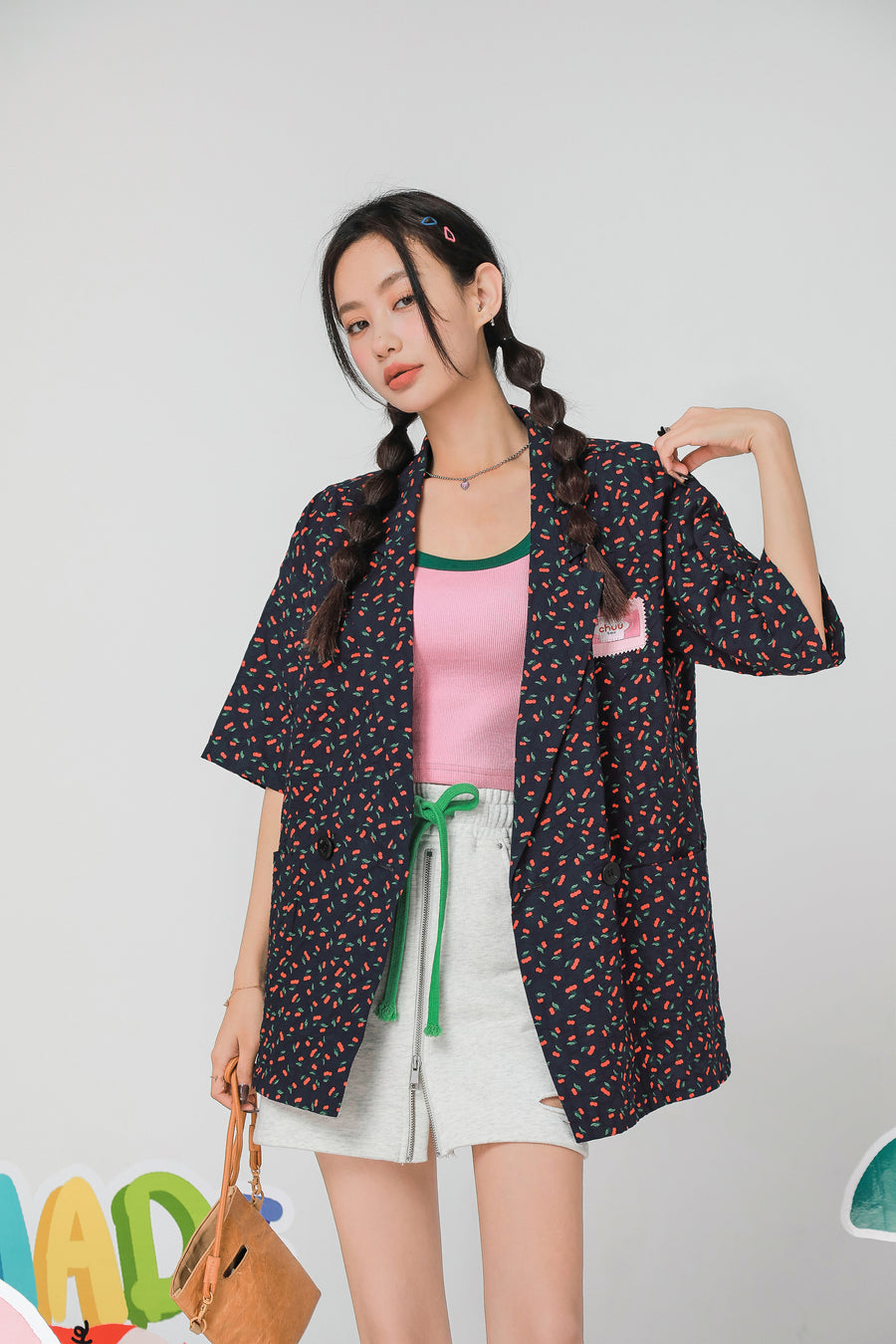 CHUU Tip The Spotlight Cherry Jacket