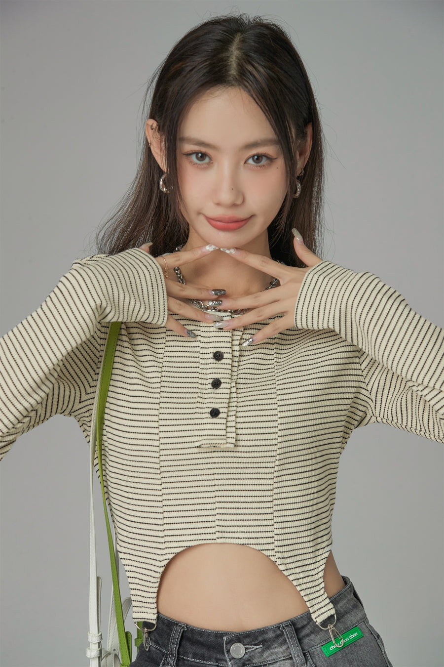 CHUU Keep It Real Stripes Top