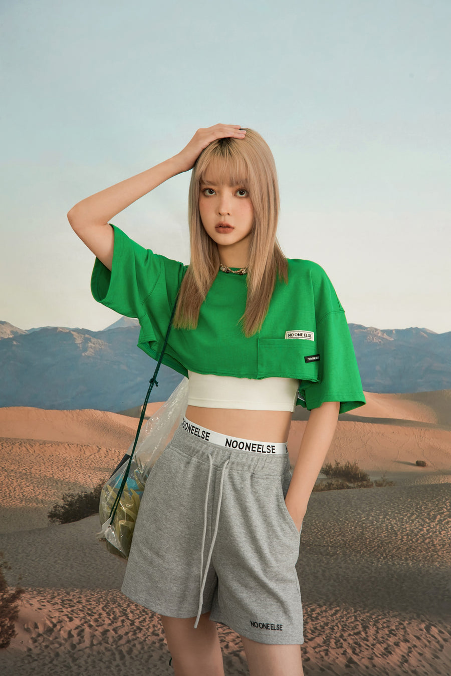 CHUU Bring The Spark Back Maxi Cropped T-Shirt