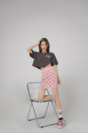 Heart Knit Mini Skirt