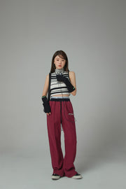 Wide-Leg Simple Jogger Pants