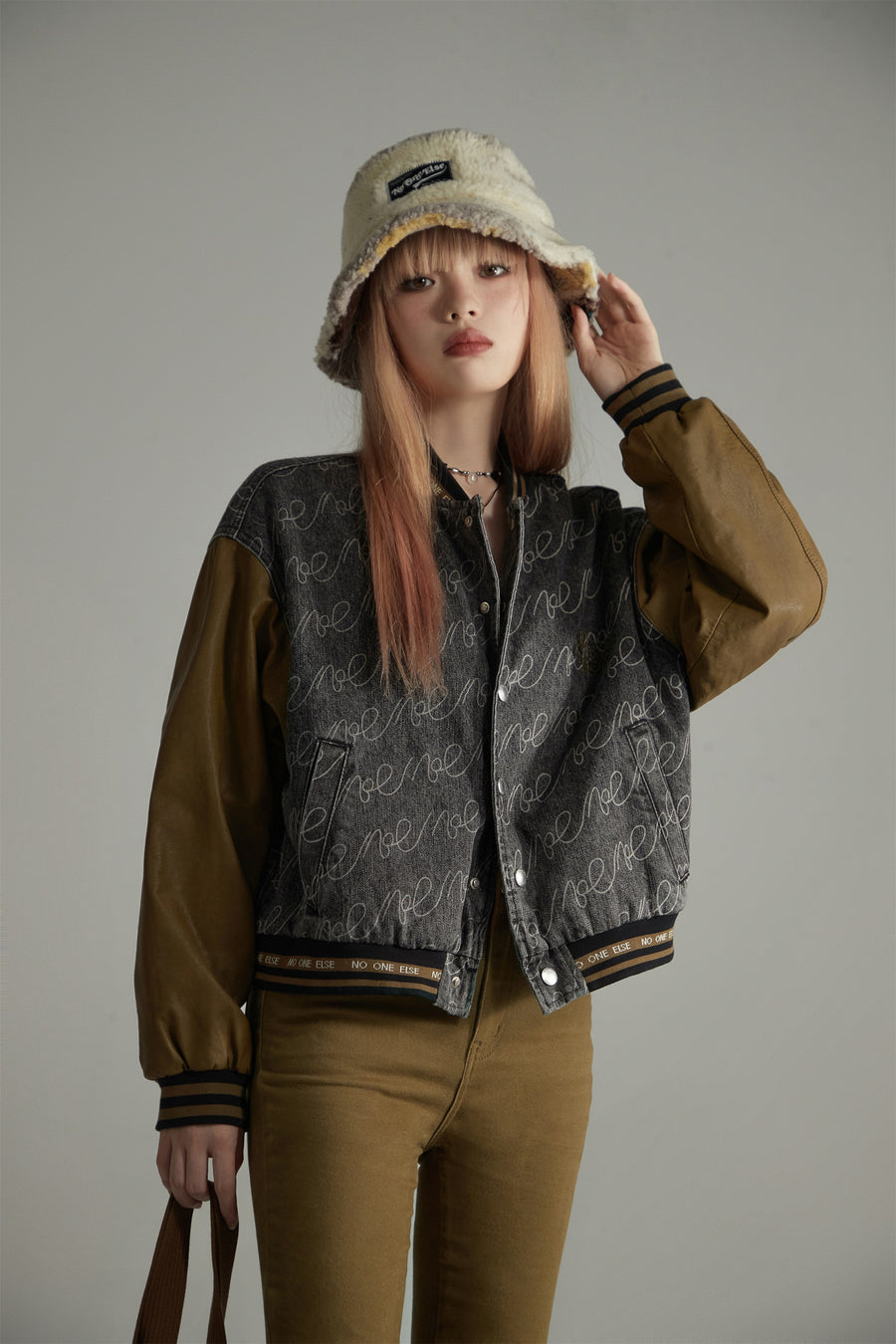 CHUU Color Matching Varsity Jacket