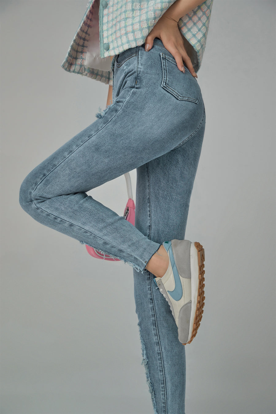 CHUU Button-Free Zip-Up Skinny Jeans