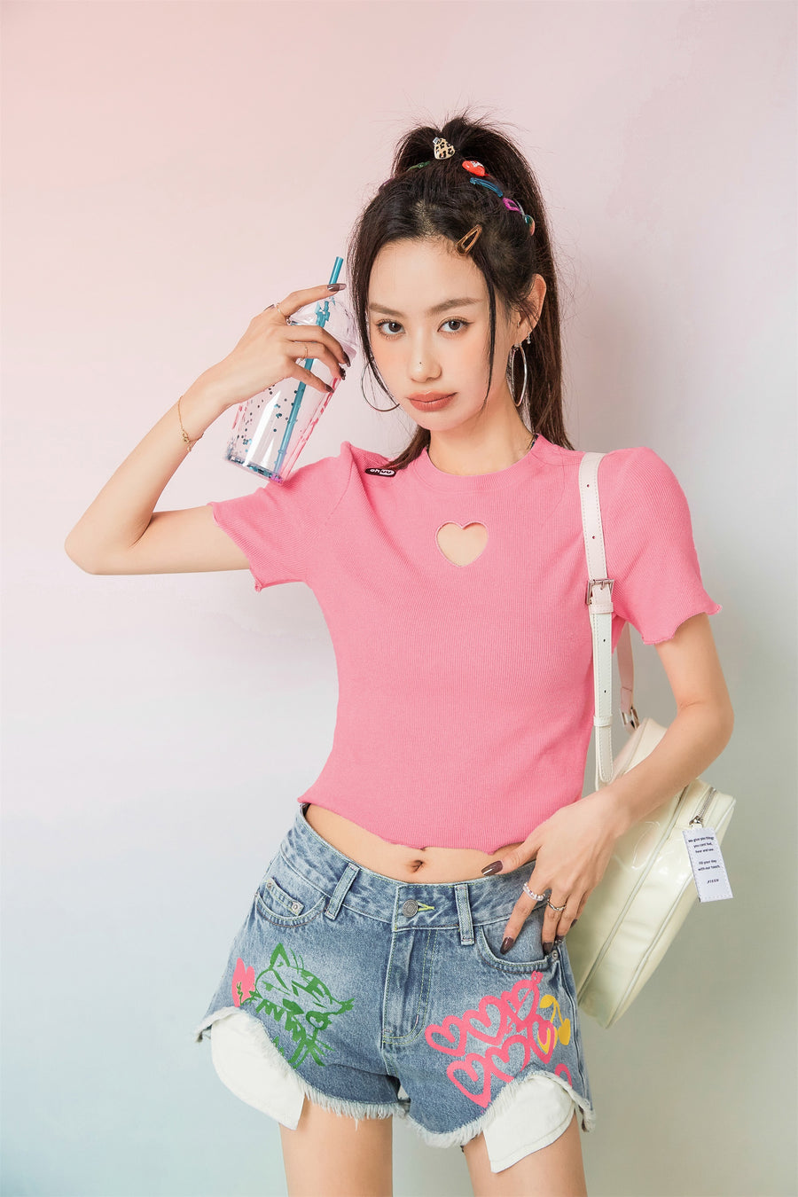 CHUU Oh So Sweet Cutout T-Shirt