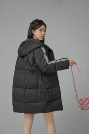 Duck Down Hooded Padded Coat