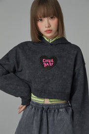 Chuu Baby Heart Crop Hoodie