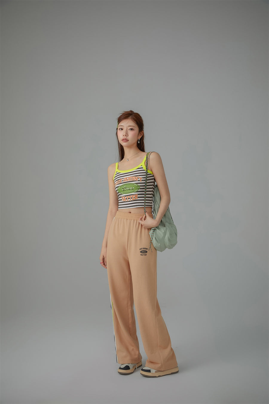CHUU Striped Sleeveless Crop Top