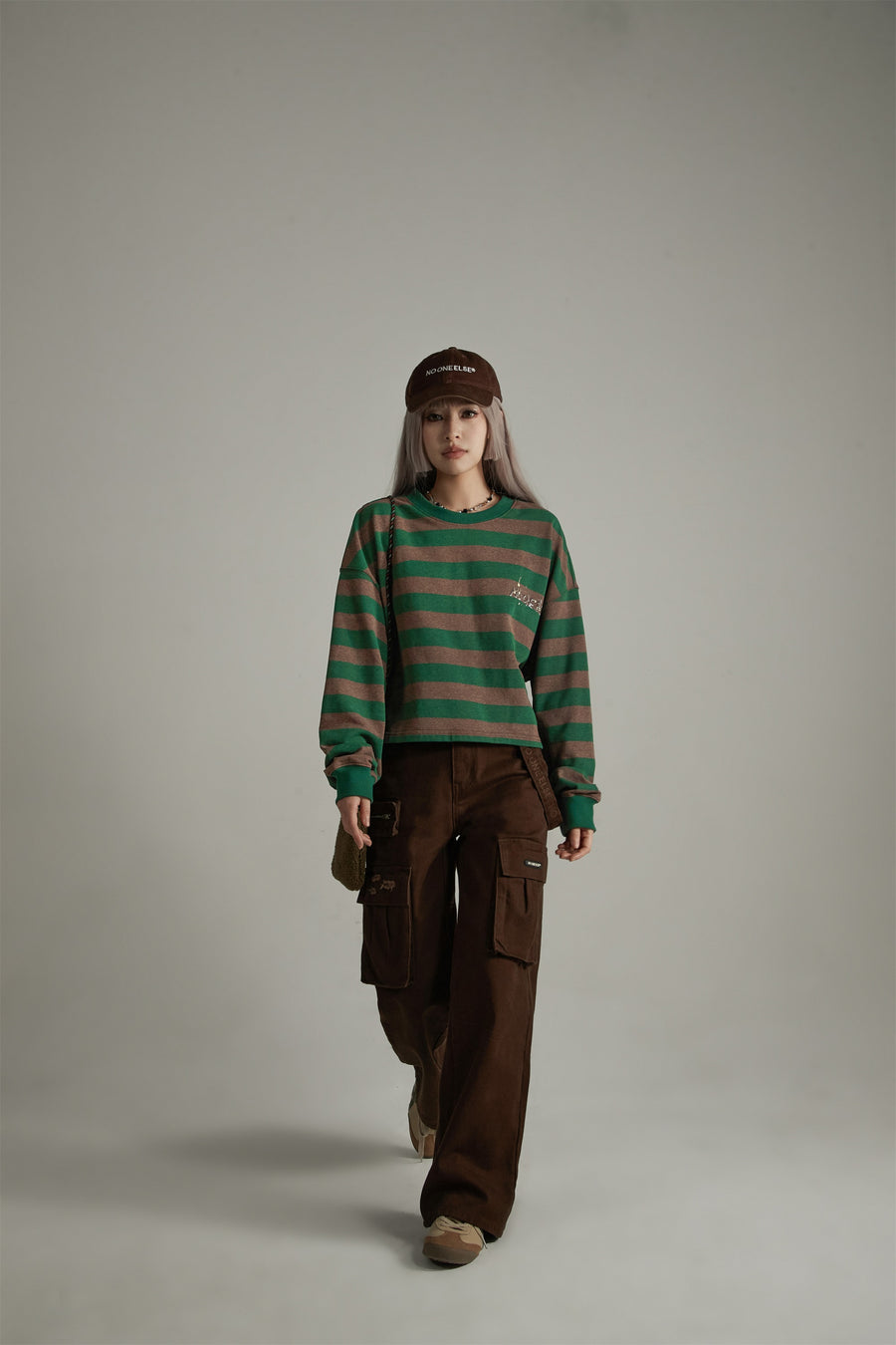 CHUU Stripe Loose Fit Sweatshirt