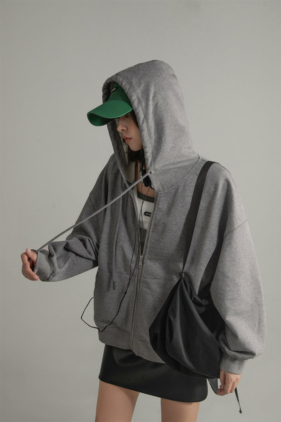 CHUU Daily Two-Way Zip-Up Hoodie