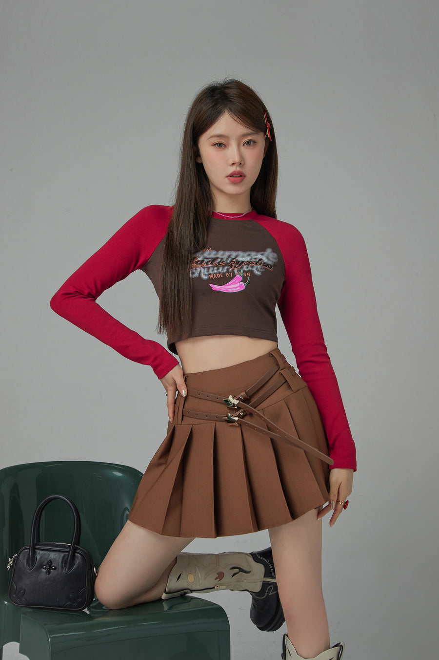 CHUU Feel Good Raglan Cropped T-Shirt