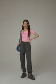 Distressed String Jogger Sweatpants