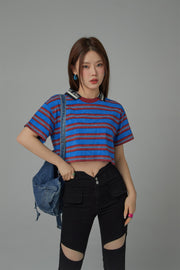 Striped Cropped T-Shirt