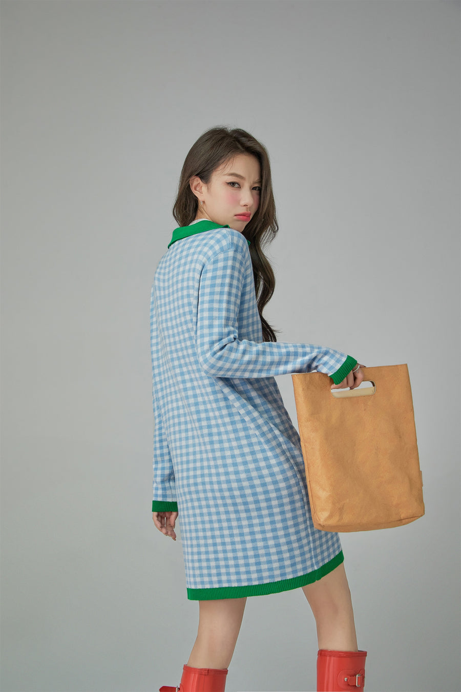 CHUU Picnic Girlie Check Dress