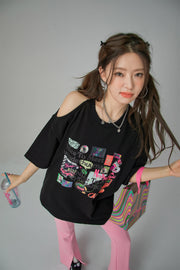 Nice To Meet You Open Shoulder T-Shirt