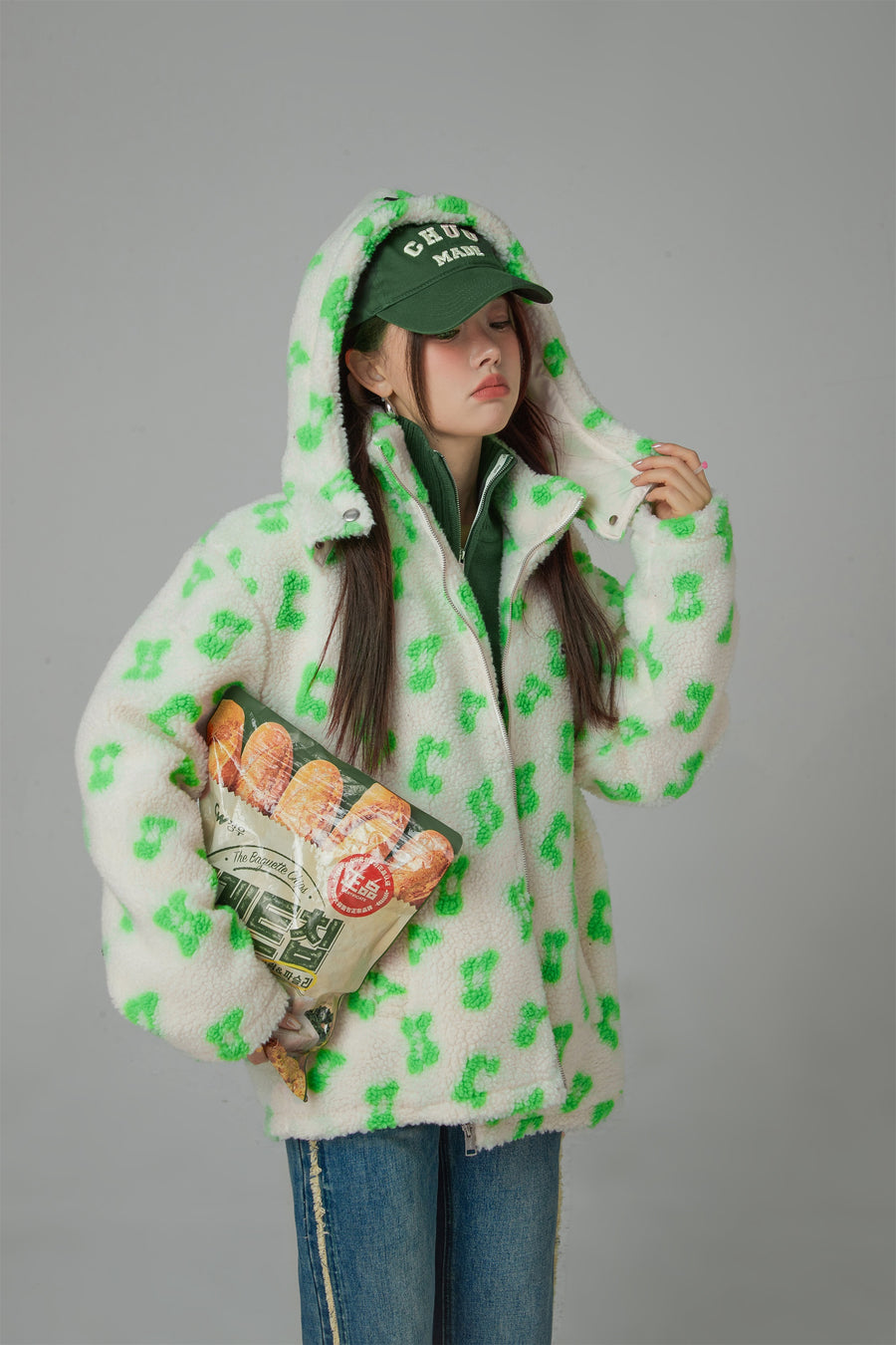 CHUU Fleece Zip-Up Hoodie Jacket